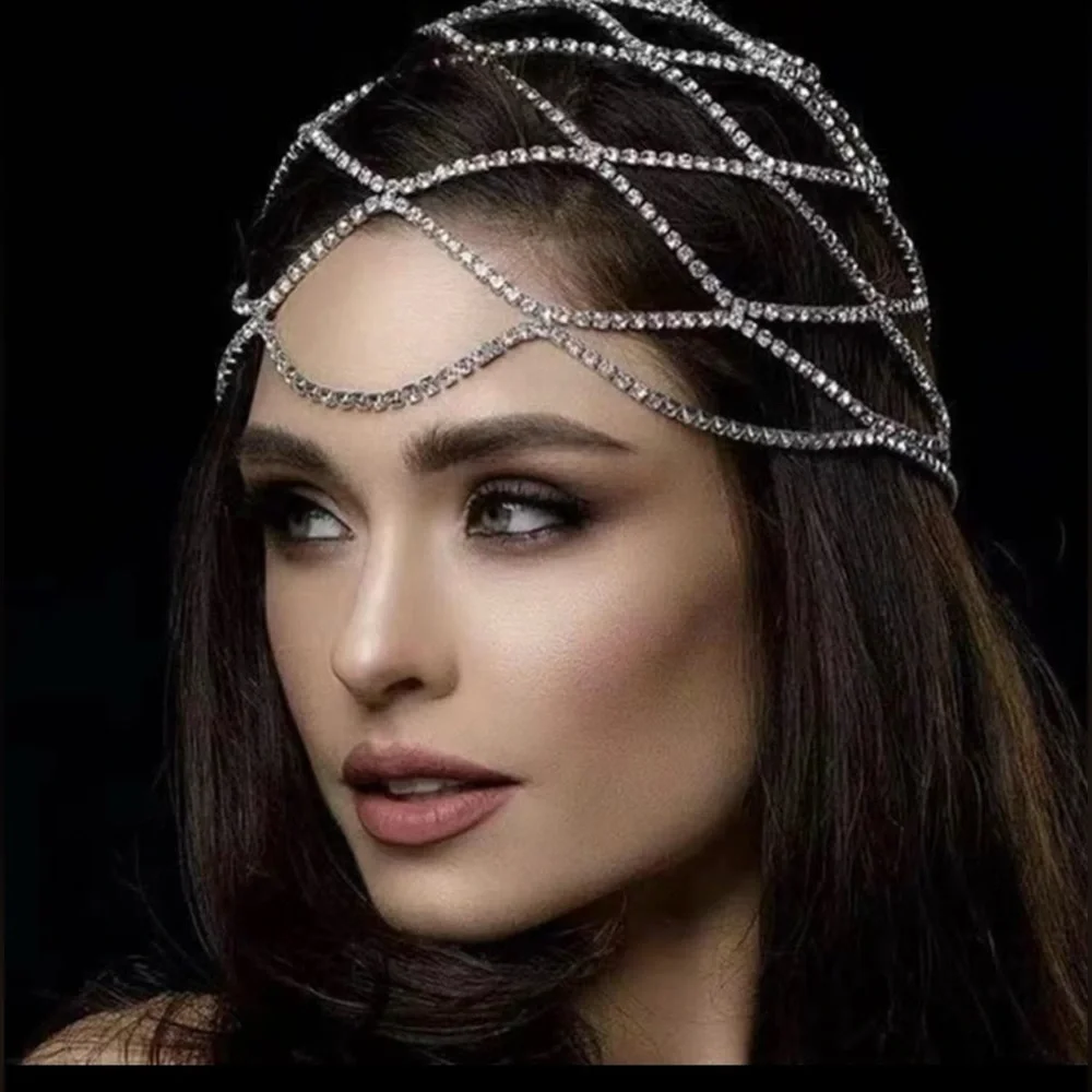 Elegant Silver Crystal Headpiece
